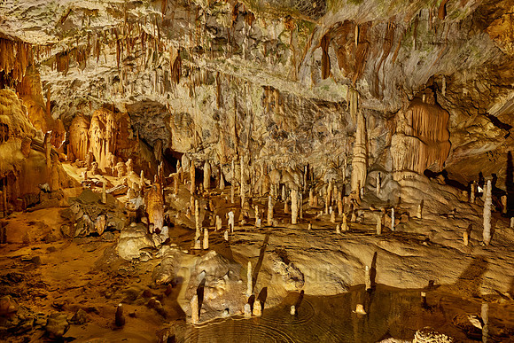 Dripstone column in Postojna Caves