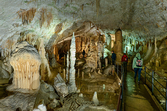 Dripstone column in Postojna Caves