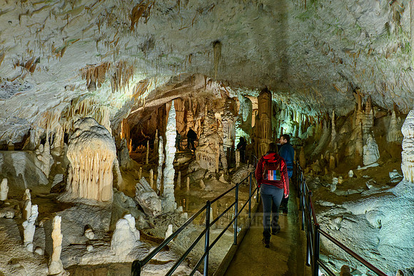 Dripstone column in Postojna Caves