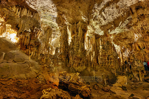Dripstone column in Postojna Caves