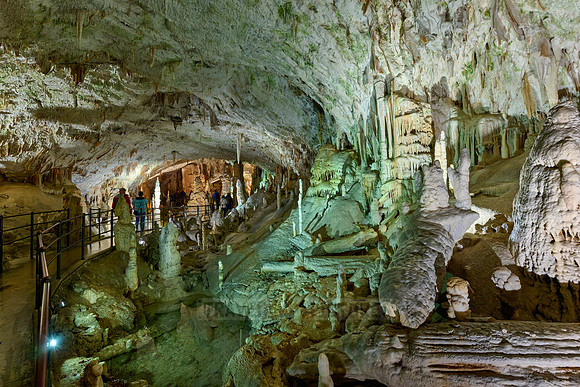 Dripstone column in Postojna Caves