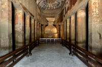 Ajanta caves, interior shot of Cave No. 9