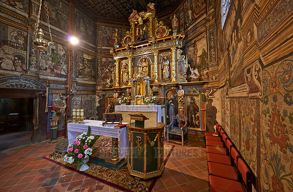 Interior shot of St. Michael Archangel Church, Binarowa