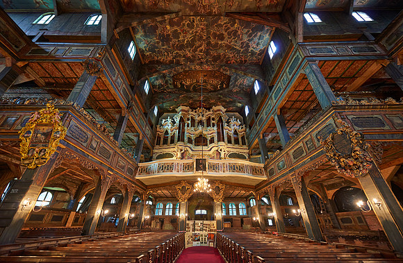 Interior shot of Protestant Church of Peace, Swidnica