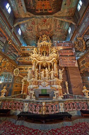 Interior shot of Protestant Church of Peace, Swidnica