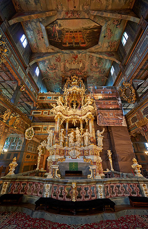 Interior shot of Protestant Church of Peace, Swidnica