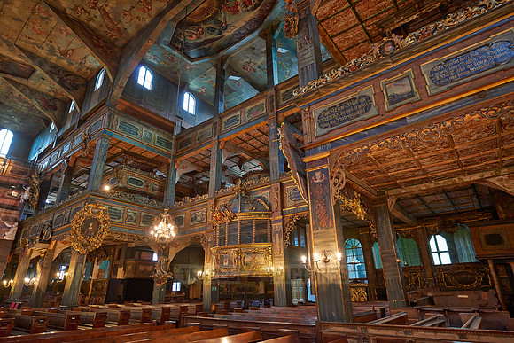Interior shot of Protestant Church of Peace, Swidnica