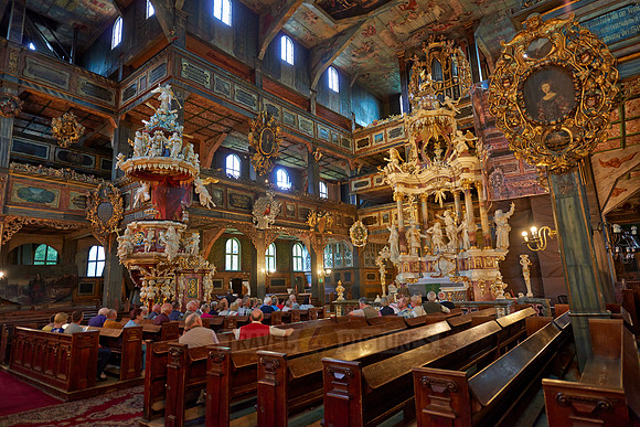 Interior shot of Protestant Church of Peace, Swidnica