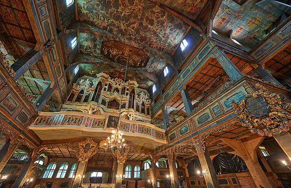 Interior shot of Protestant Church of Peace, Swidnica