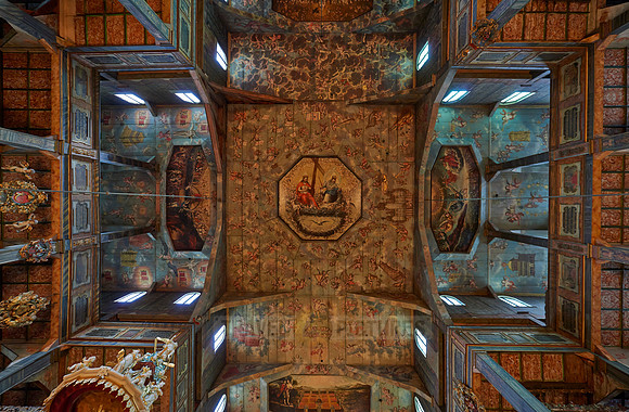 Interior shot of Protestant Church of Peace, Swidnica