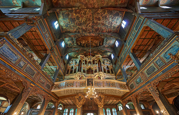 Interior shot of Protestant Church of Peace, Swidnica