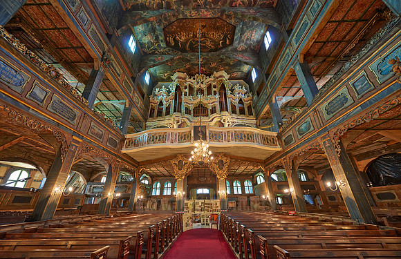 Interior shot of Protestant Church of Peace, Swidnica