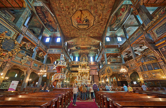 Interior shot of Protestant Church of Peace, Swidnica