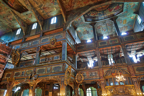Interior shot of Protestant Church of Peace, Swidnica