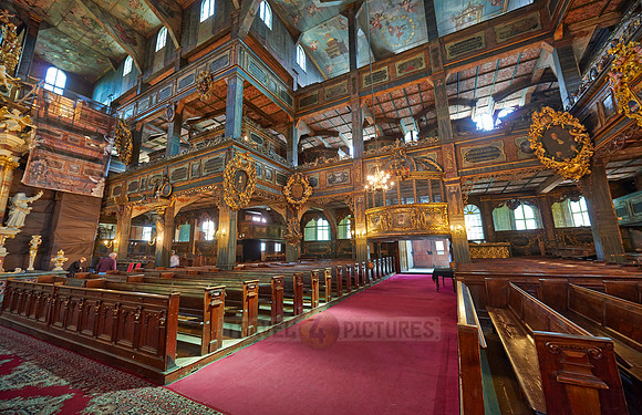 Interior shot of Protestant Church of Peace, Swidnica