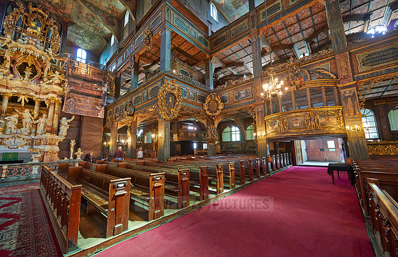 Interior shot of Protestant Church of Peace, Swidnica