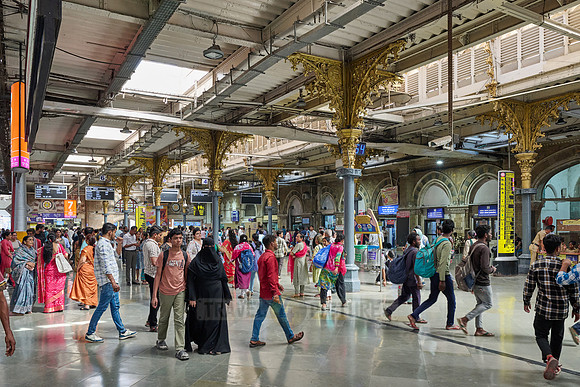 interior shot of Chhatrapati Shivaji Terminus (Victoria Terminus)