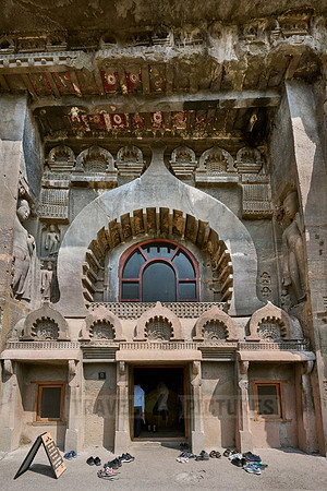 Ajanta caves, facade of cave 9