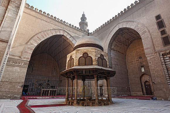 inner courtyard of Sultan Hassan Mosque