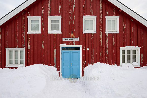 colorful wooden buildings of Henningsvær, Lofoten