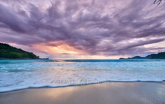 sunset at Anse Takamaka, Mahe