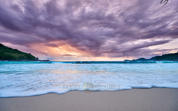sunset at Anse Takamaka, Mahe