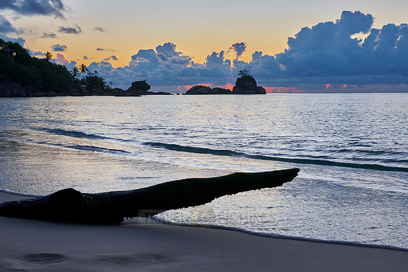 sunset at Anse Soleil
