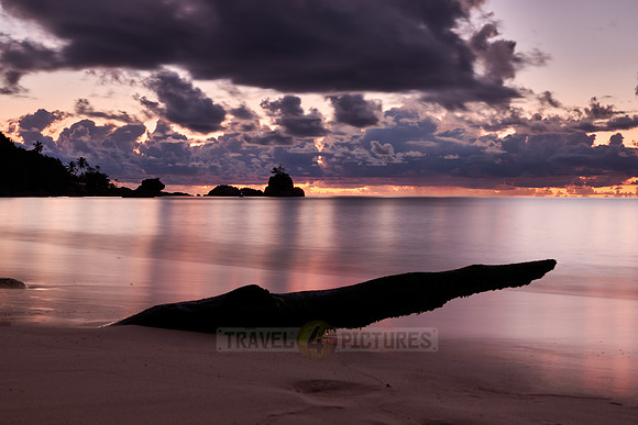 sunset at Anse Soleil