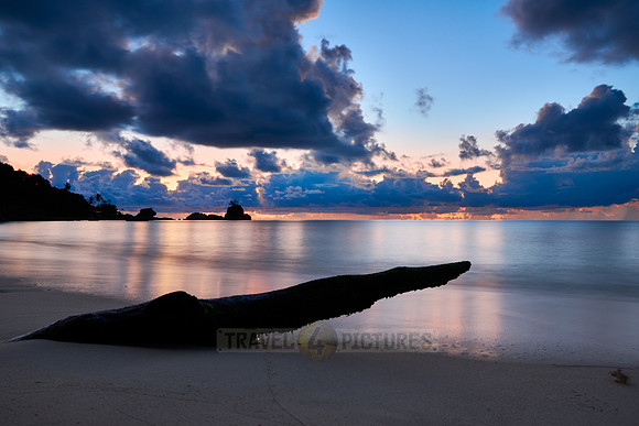 sunset at Anse Soleil