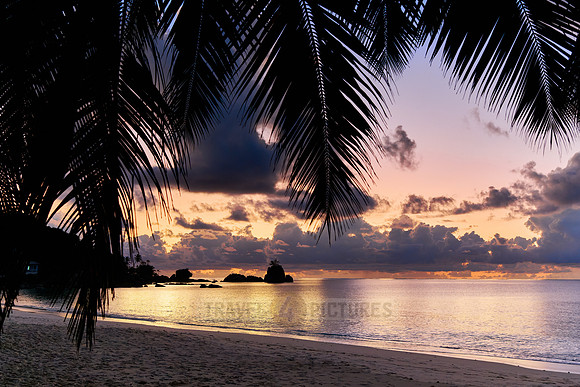 sunset at Anse Soleil