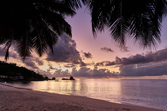 sunset at Anse Soleil
