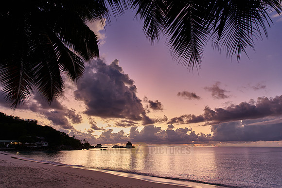 sunset at Anse Soleil
