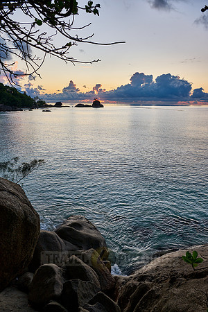 sunset at Anse Soleil