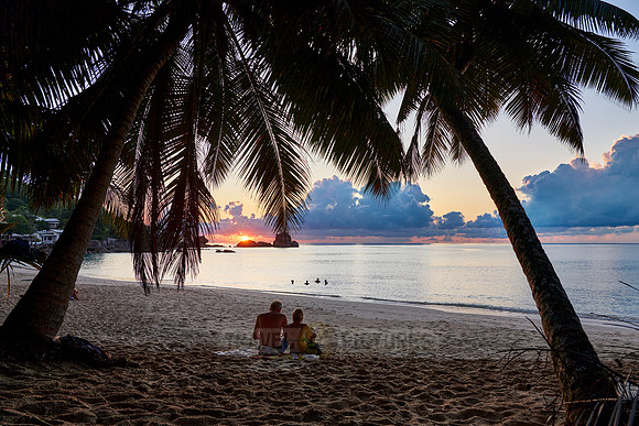 sunset at Anse Soleil