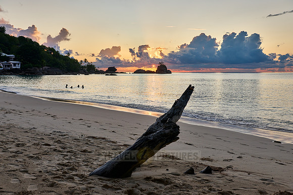 sunset at Anse Soleil