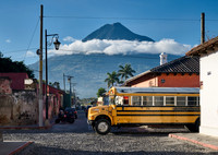 traditional colorful local busses in Antigua 2, Guatelmala 01-2026