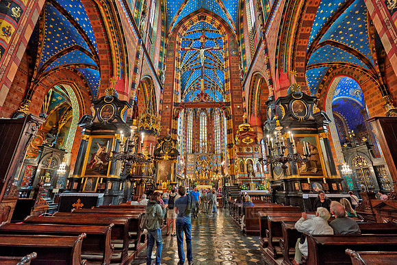 Interior shot of St. Mary's Basilica