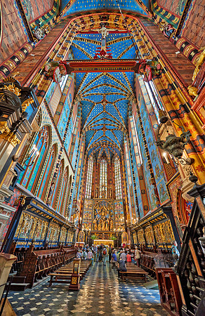 Interior shot of St. Mary's Basilica