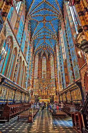 Interior shot of St. Mary's Basilica