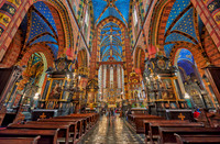 Interior shot of St. Mary's Basilica