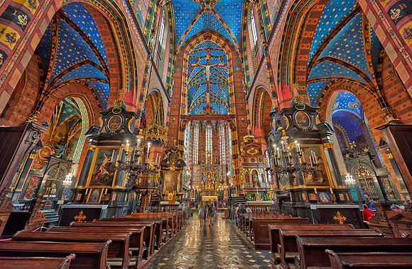 Interior shot of St. Mary's Basilica