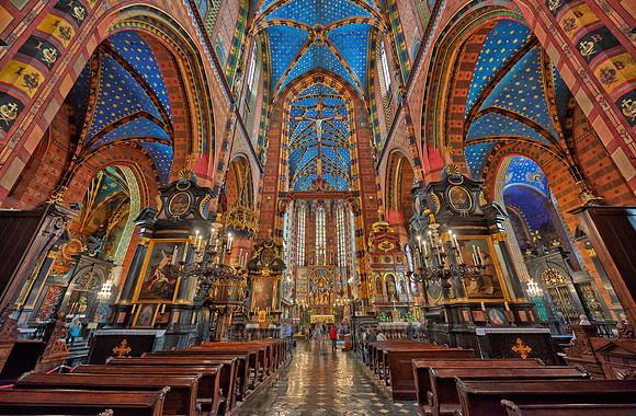 Interior shot of St. Mary's Basilica