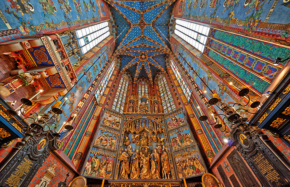 Interior shot of St. Mary's Basilica