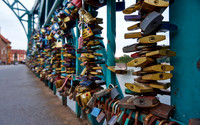 love locks at Tumski Bridge
