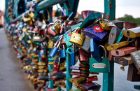 love locks at Tumski Bridge
