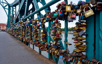 love locks at Tumski Bridge