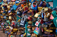 love locks at Tumski Bridge