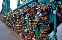 love locks at Tumski Bridge