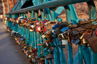 love locks at Tumski Bridge