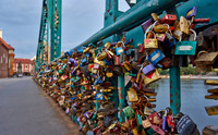 love locks at Tumski Bridge
